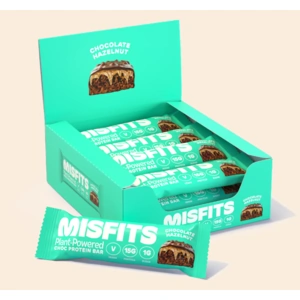 Vegan Supplement Store Misfits Vegan Protein Bars, Chocolate Hazelnut