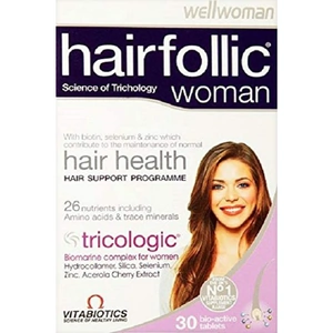View product details for the Vitabiotics Hairfollic Woman Tablets - 30s