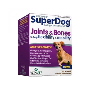 View product details for the Vitabiotics - Superdog Joints And Bones Tablets 30tabs