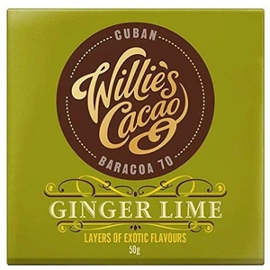 Willies Cacao Willies Dark Chocolate With Ginger & Lime - 50g