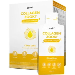 Yourzooki Collagen Zooki - Marine Liquid Collagen Sachets - Citrus Lime Flavour - Hydrolysed Marine Collagen Peptides - Support Skin, Hair, Nails, Joints & Muscles - Box of 14